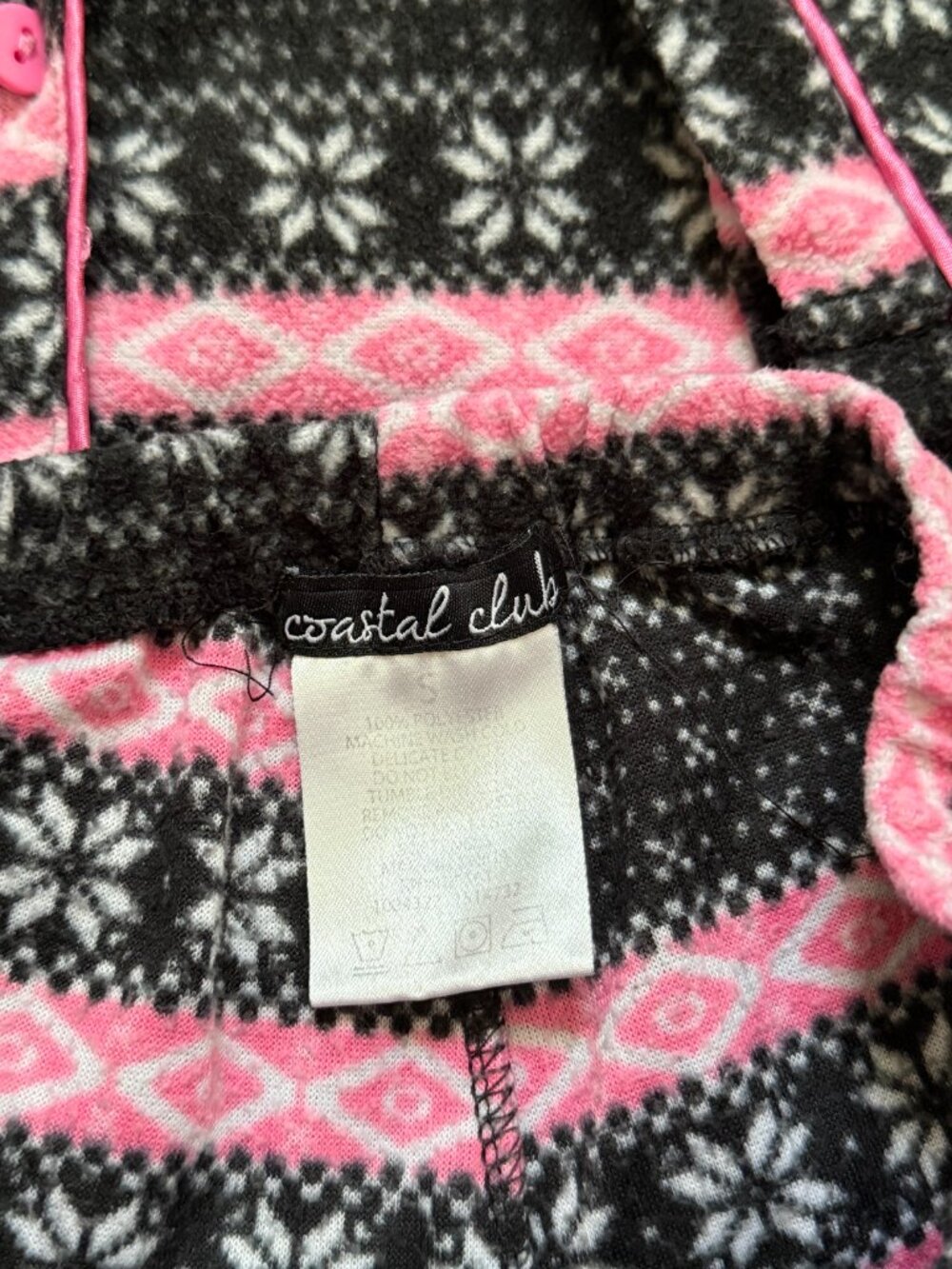 Black & Pink Winter Pyjamas Set - Picture 2 of 2